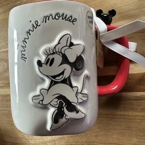 Rae Dunn Minnie Mouse White Mug with Red Handle